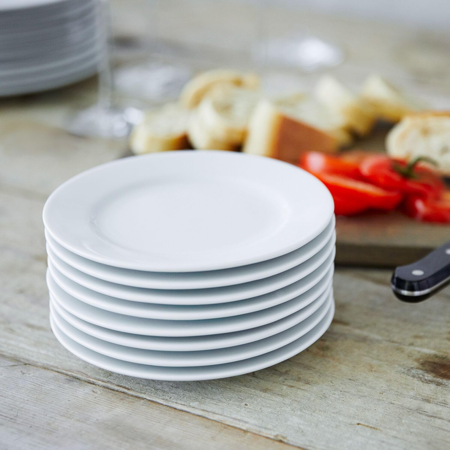 Amazon.com | Sur La Table Bistro Round Salad Plate, 9 in, Classic
